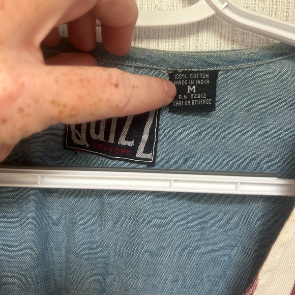 Quizz Vintage Cotton Patriotic Vest Stars and Stripes Size Medium - Picture 3 of 3